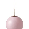 Sale Ball Glass pendel Ø18, opal rosa Glas Lamper|Spisebordslamper
