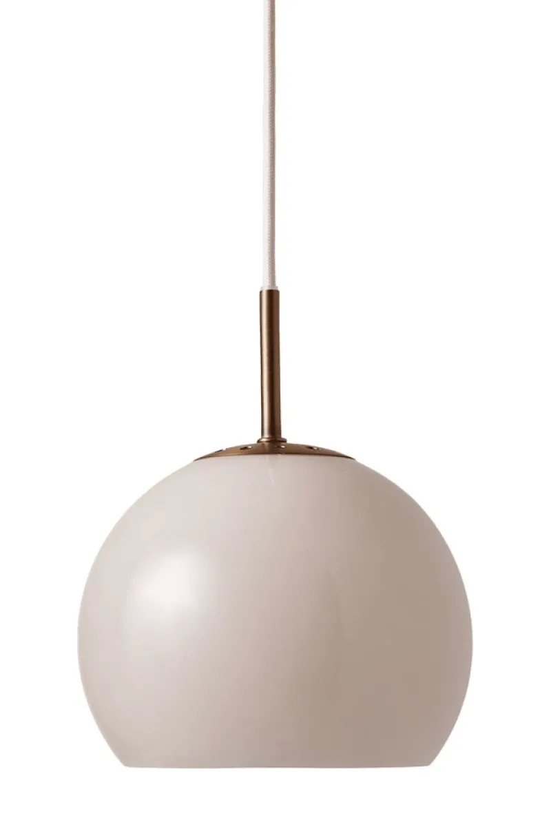 Online Ball Glass pendel Ø25, sand grey Glas Lamper|Spisebordslamper