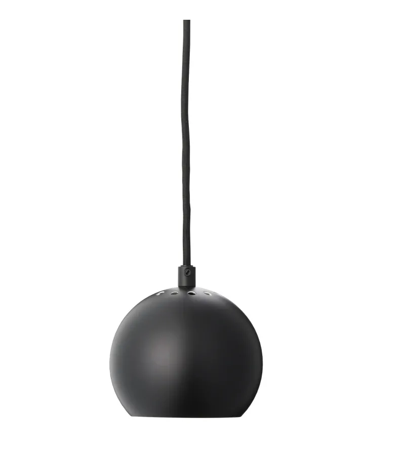 Discount Ball pendel Ø12, mat sort Spisebordslamper|Hængelamper