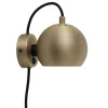 Best Ball væglampe, mat antik messing Messinglamper|Soveværelseslamper