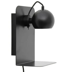 Best Ball væglampe m/USB, mat sort Sorte Væglamper|Lamper Med Usb