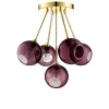 Online Ballroom Molecule, Purple Glas Lamper|Lysekroner
