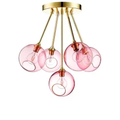Hot Ballroom Molecule, Rose Glas Lamper|Lysekroner