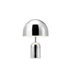 Outlet Bell Portable bordlampe / batterilampe, sølv Transportable Lamper|Lamper Til Sofabord