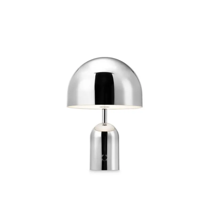 Outlet Bell Portable bordlampe / batterilampe, sølv Transportable Lamper|Lamper Til Sofabord