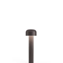 Online Bellhop Bollard H380 udendørs gulvlampe, brun Standerlamper|Udendørslamper