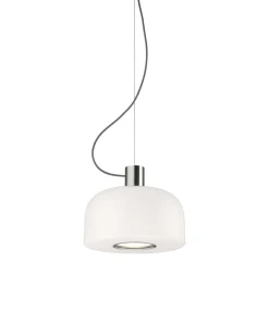 Bellhop Glas S1 pendel, bright aluminium Hvide Lamper|Spisebordslamper