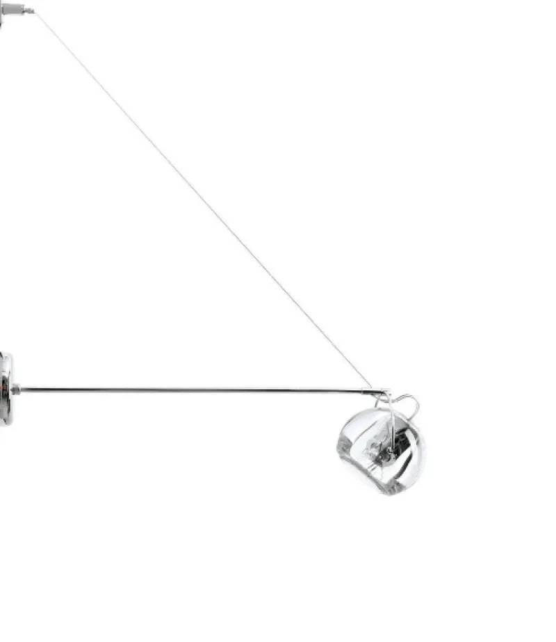 Best Beluga væglampe på arm, klar Glas Lamper