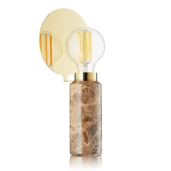 Blindspot Bordlampe, Brun marmor Marmor Lamper|Lamper Til Reol
