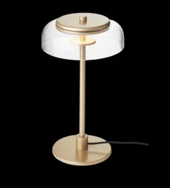 Outlet Blossi bordlampe small, nordic guld/klar Glas Lamper|Skrivebordslamper