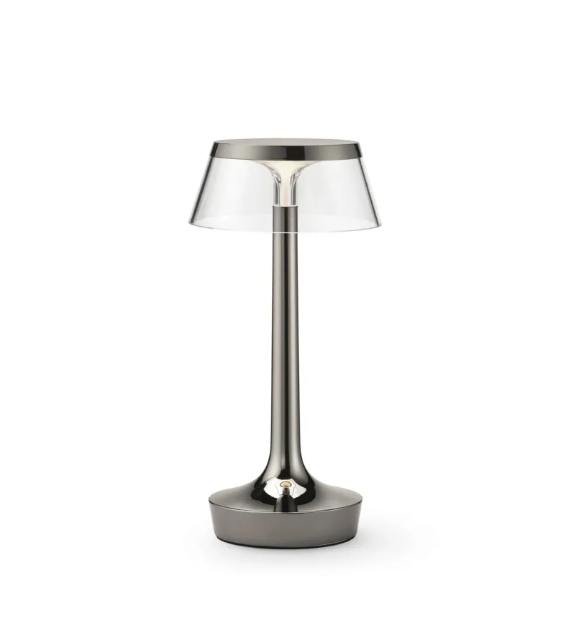 Sale Bon Jour Unplugged batterilampe / bordlampe, black krom Krom Lamper|Transportable Lamper
