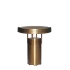 Clearance BringMe Portable bordlampe / batterilampe mini, bruneret messing Messinglamper|Transportable Lamper