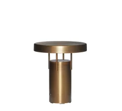 Clearance BringMe Portable bordlampe / batterilampe mini, bruneret messing Messinglamper|Transportable Lamper