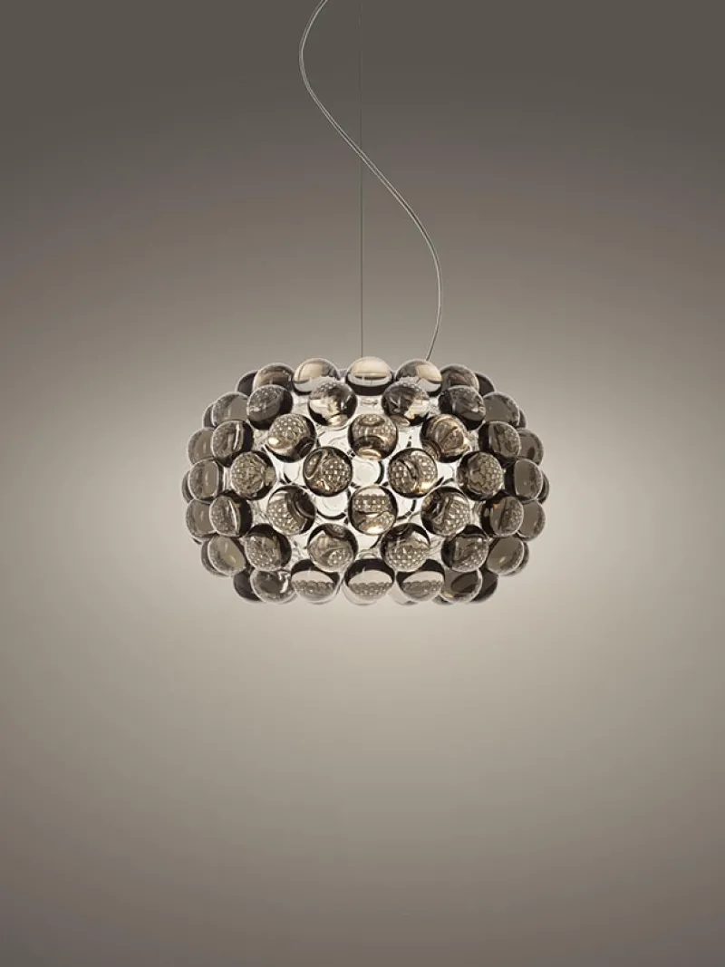 Clearance Caboche Plus Piccola pendel LED, grå Glas Lamper|Spisebordslamper