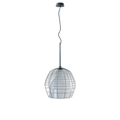 Discount Cage pendel Large, sort/hvid Glas Lamper|Pendler