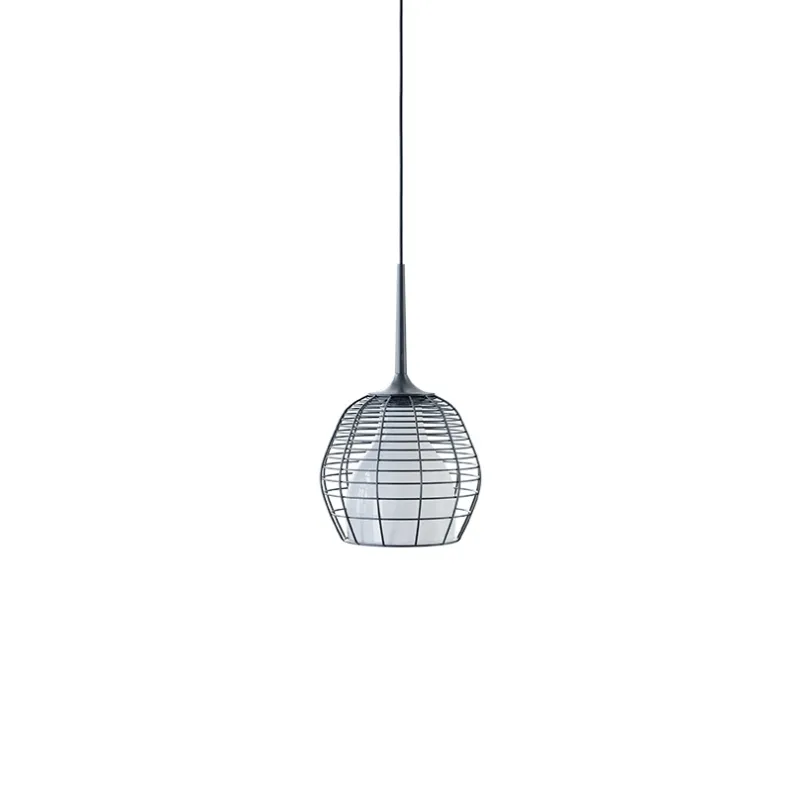 Sale Cage pendel small, sort/hvid Glas Lamper|Pendler