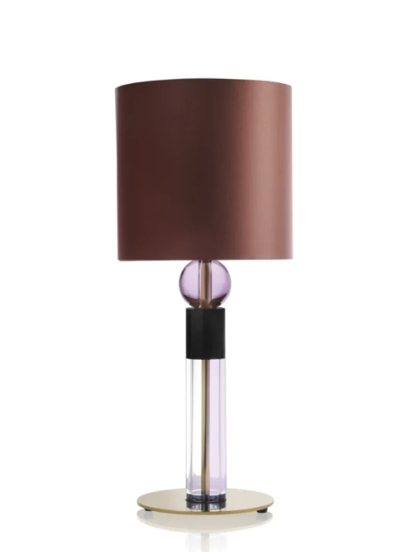 Outlet Carnival bordlampe No. 2, pink/sort/klar Glas Lamper|Soveværelseslamper