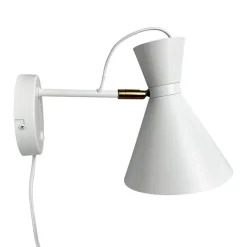 Hot Cindy væglampe, hvid/messing Messinglamper|Hvide Lamper