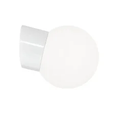 Clearance Classic Globe 150 væglampe IP54, hvid/mat opal Hvide Lamper|Glas Lamper