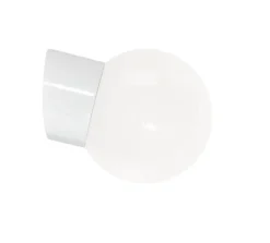 Best Classic Globe 150 væglampe IP54, hvid/blank opal Hvide Lamper|Glas Lamper