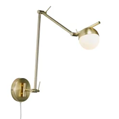 Outlet Contina væglampe, messing Messinglamper|Arbejdslys