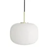 Cuscino pendel medium Ø26, messing/opal Messinglamper|Hvide Lamper