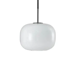 Best Cuscino pendel medium Ø26, titanium/opal Hvide Lamper|Glas Lamper