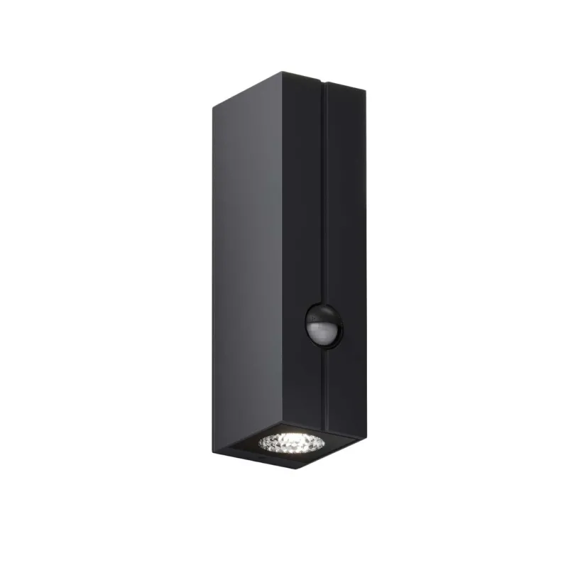 Cut Control udendørs væglampe m/sensor, deep black Sorte Væglamper|Udendørslamper Med Sensor