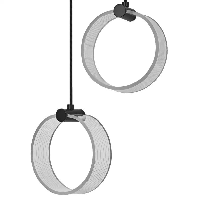 Online Decor Circle 2 pendel, sort/klar Spisebordslamper|Lampe Til Trappeopgang