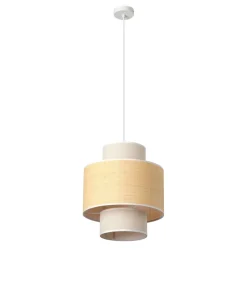 Outlet Decor Wrap Cylinder pendel, beige Spisebordslamper|Hængelamper