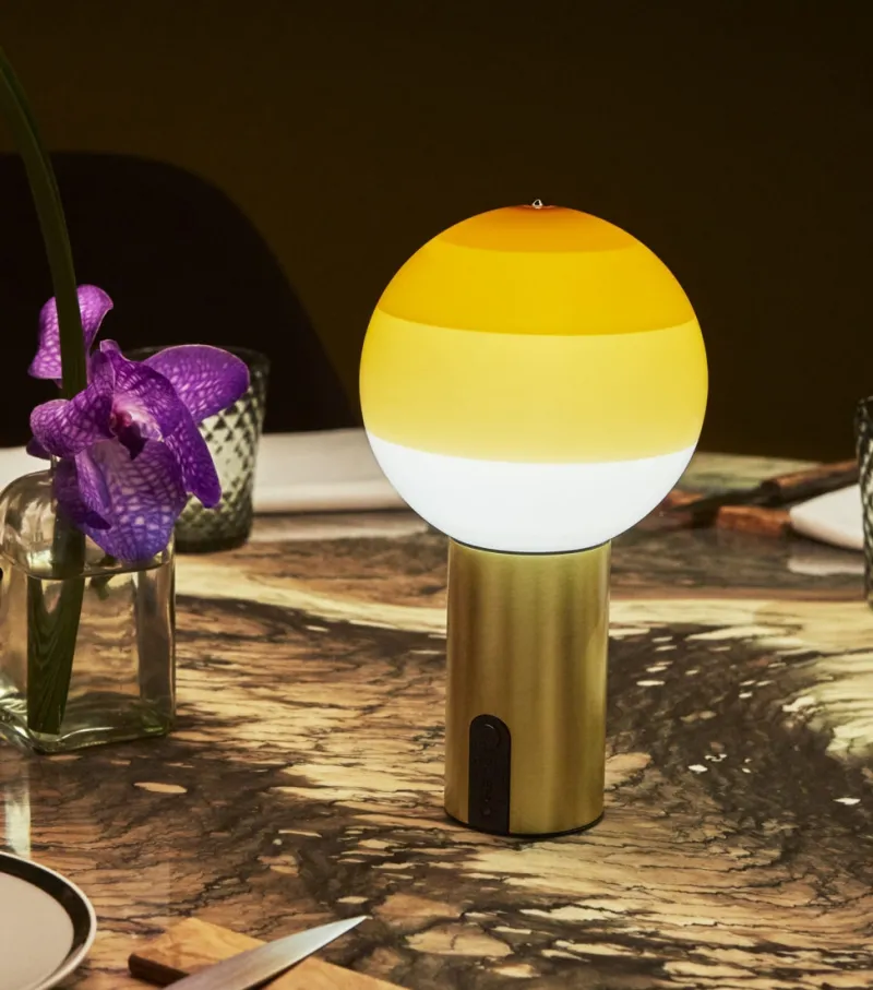 Outlet Dipping Light Batteri Bordlampe, Rav Glas Lamper|Transportable Lamper
