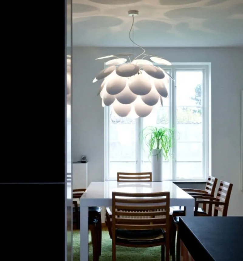 Hot Discoco Big, Ø88 hvid Hvide Lamper|Spisebordslamper