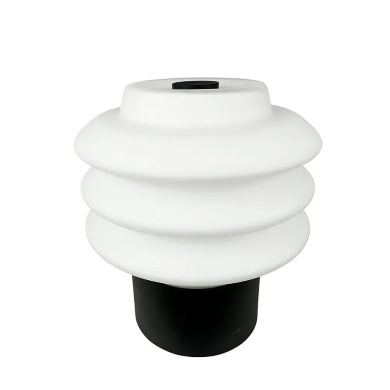 Clearance Diva LED bordlampe / batterilampe, opal/sort Transportable Lamper|Lamper Til Reol