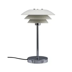 DL20 bordlampe, hvid/krom Hvide Lamper|Lamper Til Sofabord