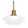 Online DL20 pendel, opal/messing Messinglamper|Hvide Lamper