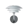 DL20 væglampe, hvid/krom Hvide Lamper|Stue Lamper