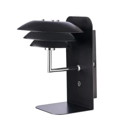 Online DL20 væglampe m/USB, sort Sorte Væglamper|Lamper Med Usb