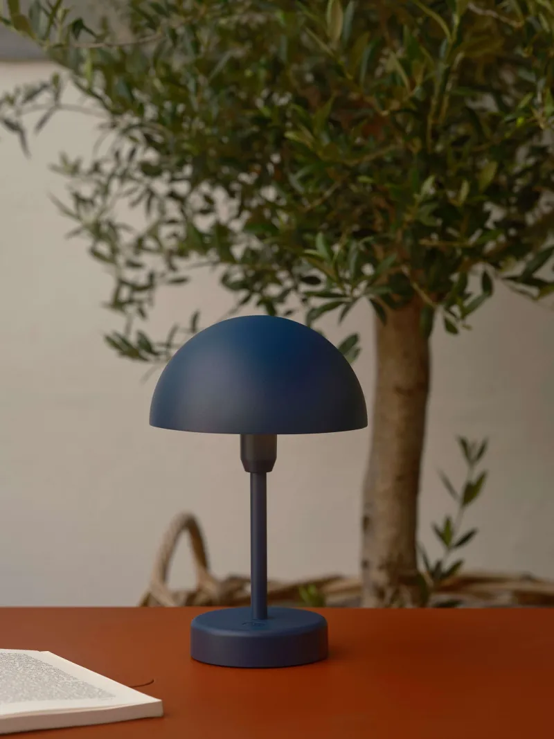 Hot Ellen To-Go batterilampe / bordlampe, blå Transportable Lamper|Skrivebordslamper