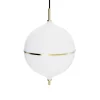 Eternal Moonlight pendel large m/sort ledning, opal/messing Messinglamper|Hvide Lamper