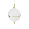 Clearance Eternal Moonlight pendel medium m/hvid ledning, opal/messing Messinglamper|Hvide Lamper