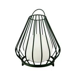 Outlet Evesham udendørs lanterne / batterilampe medium, grøn Transportable Lamper|Solcellelamper