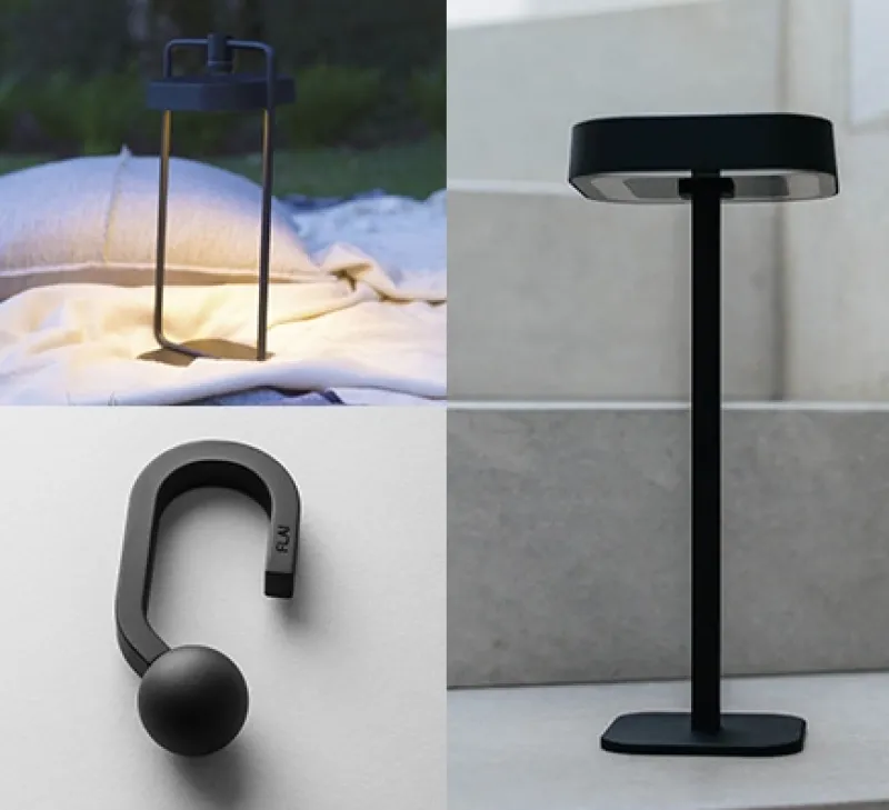 Hot Flai sæt, mellem (lanterne + bordlampe + krog) Bordlamper|Batteri-Lamper