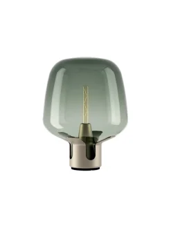 New Flar medium bordlampe, pearl/turquoise Glas Lamper|Skrivebordslamper