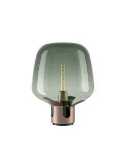 Hot Flar medium bordlampe, terra/turquoise Glas Lamper|Skrivebordslamper