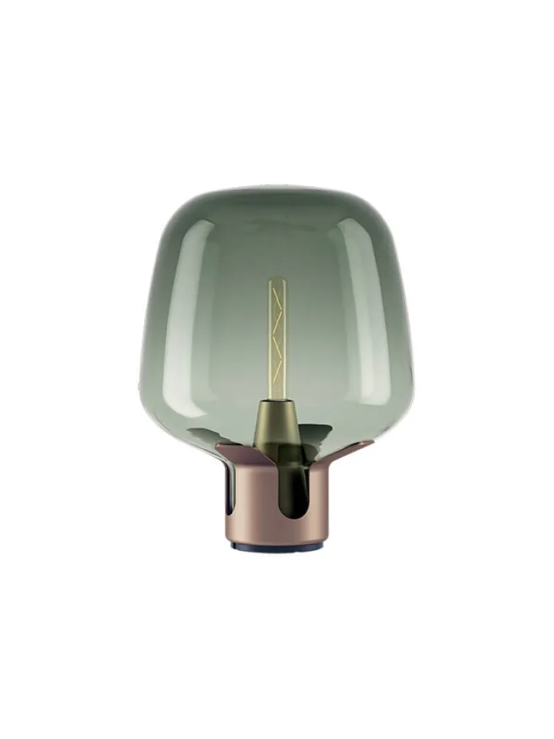 Hot Flar medium bordlampe, terra/turquoise Glas Lamper|Skrivebordslamper