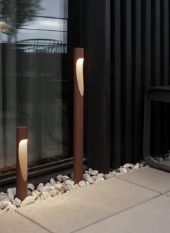 Best Flindt lav garden pullert spyd, corten Standerlamper|Havelamper