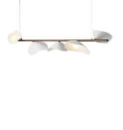 Clearance Florii 5 pendel, mørk bronze/hvid Hvide Lamper|Glas Lamper