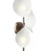 Hot Florii 3 væglampe, mørk bronze/hvid Hvide Lamper|Glas Lamper