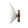 Best Florii 1 væglampe, mørk bronze/hvid Hvide Lamper|Glas Lamper
