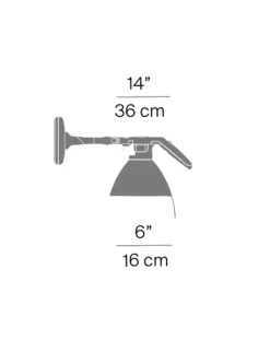Discount Fortebraccio Ø16 væglampe / loftlampe, sort Sorte Væglamper|Læselamper